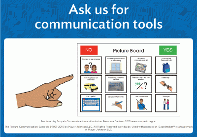 Ask us for communications tools poster