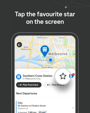 Tap the favourite star on the screen
